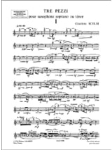 Tre Pezzi - Giacinto Scelsi - Partition - Saxophone